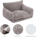 Hollypet Cat Bed Fluffy Plush Mutifuctional Double-Layer Soft Pet Couch - Image 5