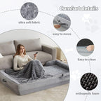 WNPETHOME Human Dog Beds for People Adults, Washable Faux Fur Nap Bed Adult - Image 3