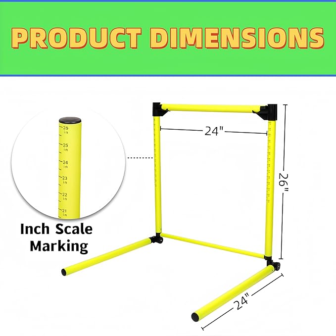 Adjustable Height Hurdles Training Equipment, Indoor & Outdoor Detachable - Image 3