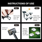 Animal Paw Print Solar Lights Outdoor Garden Decor, 4 Pack Paw Print Lights - Image 4