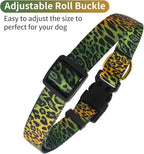 QQPETS Adjustable Soft Dog Collar: Print Flower Pink Multicolor Cute Patterns - Image 4