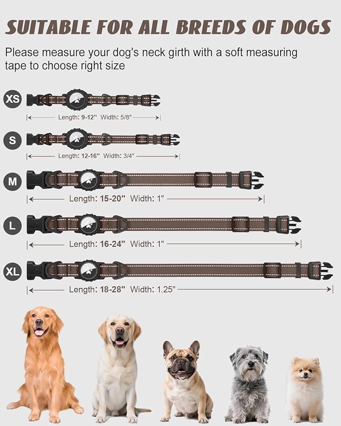 Joytale Airtag Dog Collar, Reflective Pet Collar - Image 6