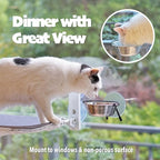 PETKARAY Window Bowls for Indoor Cats, 12 Ounces Food Bowl for Window, Dog - Image 5