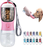 Dog Water Bottle with Food Container, Travel Puppy Water Bowl, Portable Pet by Cibaabo