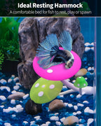 Uniclife Betta Mushroom Hammock Soft Aquarium Rest Bed Fish Breeding Playing Pad - Image 2