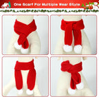 BWOGUE 2-Piece Knitted Dog Christmas Scarf & Bandana - Image 4
