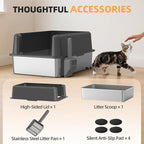 Enclosed Stainless Steel Cat Litter Box - Image 7
