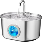 Cat Water Fountain Stainless Steel: 74oz/2.2L Cat Fountain by Neareal