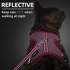 PUPTECK Cat Harness and Leash Set Escape Proof, Reflective Adjustable Soft Mesh - Image 5