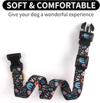 QQPETS Adjustable Soft Dog Collar: Print Flower Pink Multicolor Cute Patterns - Image 4