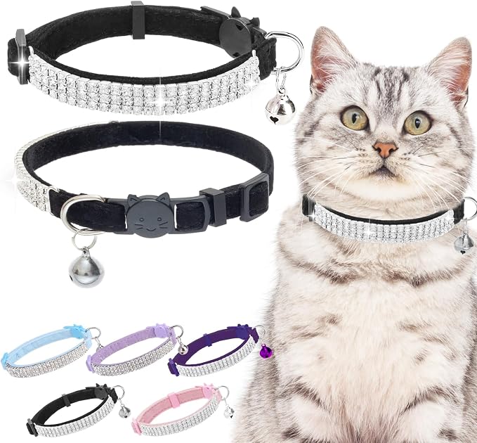EXPAWLORER Soft Velvet Safe Cat Collars by EXPAWLORER
