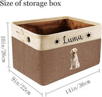 Personalized custom photo and name dog toy storage box A foldable pet supply - Image 2
