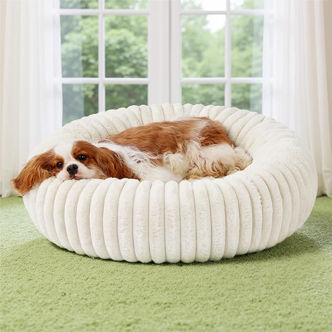 Bedsure ComfyFleece™ Donut Medium Dog Bed by BEDSURE