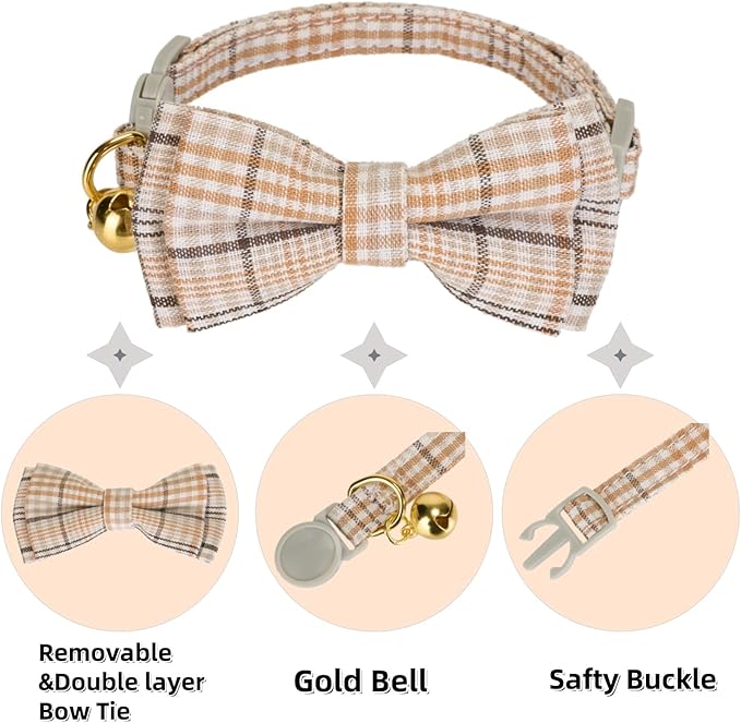 2 Pack Soft Cotton Cat Collars - Image 2
