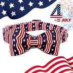 Lionheart glory American Flag Dog Collar, 4 of July Dog Bow Collar Heavy Duty - Image 4