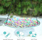 VCUTEKA Hanging Bird Bath, Glass Mosaic Bird Baths - Image 6