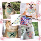 OLYCRAFT 4Pcs 4 Sizes Dog Bandana Sewing Template Set 5/5.5/6/7.5 inch Long - Image 6