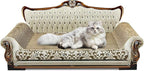 Luxury Cardboard Cat Scratcher Sofa Bed, Couch Shaped Scratching Board by INRLKIT