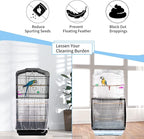 Daoeny Universal Bird Cage Cover, Adjustable Parrot Nylon Airy Soft Mesh Net - Image 2