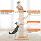 Cat Scratching Post 33 Inch Nature Sisal Cat Scratch Post - Image 4