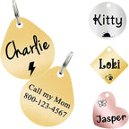 Ultra Joys Cat ID Tag Personalized Pet Tags, Durable Stainless Steel Small Pet by UltraJoys