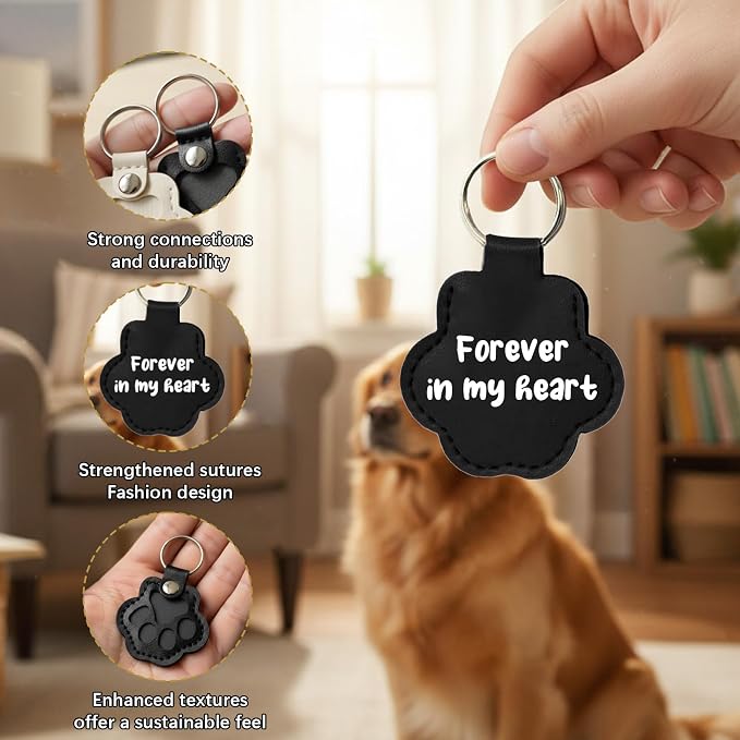 Personalized Dog Hair Keychain Pet Fur Keepsake Pet Memorial Cute Storage - Image 3