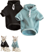 QWINEE Basic Dog Hoodie Sweatshirt Puppy Sweater Warm Cat Costumes Pet Clothes by QWINEE