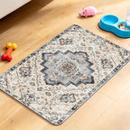 Dog Food Mat for Pet Cat Food Mat, Boho Absorbent Quick Dry Dog Bowl Mats for by BACDOILQ