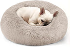 Dogs Bed for Small Dogs, Anti-Anxiety Washable Round Bed by Hoewina
