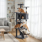 DUMOS 80-inch Indoor Cat Tree Tower –Multi-Level Pet House - Image 6