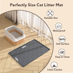 Cat Litter Box Mat, Silicone Kitty Litter Mat, Dark Gray - Image 5