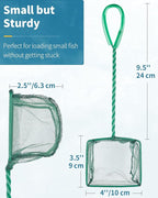Pawfly Aquarium Fish Net with Braided Metal Handle Square Net with Soft Fine - Image 3