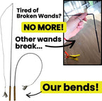 Forever Stick - The Unbreakable Cat Wand Toy, Extra Long Durable Cat String Toy - Image 2