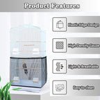 Bird Cage Seed Catcher, Bird Cage Net Cover Adjustable Bird Cage Netting Seed - Image 4