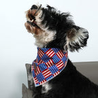 lionet paws Patriotic 4th of July Dog Bandana American Flag - Image 2