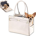 Dog Purse Carrier for Small Dogs, Stylish Foldable Pet Carrier Purse Tote Bag by GLOBLYTE