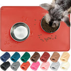 VIVAGLORY Dog Food Mat Flexmat Dog Bowl Mat, Placemat Food Tray by Vivaglory