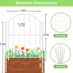 Decorative Garden Fence 17in x30ft, 30 Pack Rustproof Metal No Dig Fence Animal - Image 9