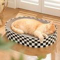 Large Oval Cat Scratcher Bowl, Cardboard Cat Scratching Pad & Lounge Bed by Conlun
