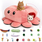 Cat Tunnel Bed with 20 Cat Toys, Collapsible Play Tunnel by FortheHeartbeatinYourLap