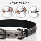 PetiFine Dog Collars for Medium Dogs, Neoprene Padded and Adjustable, - Image 6