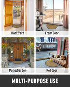 tchdio Door Mat Outdoor Indoor Entrance Doormat-Semicircular Durable Rubber Non - Image 7