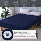 Waterproof Mattress Protector Full, Fitted Sheet Style Breathable Mattress Cover - Image 5