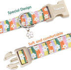 Faygarsle Colorful Floral Dog Collar, Cotton Fabric - Image 4