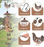 for Women Chicken Wind Chimes for Outside, Decoration for Outdoor - Image 3