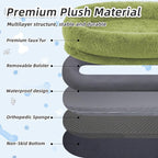 Human Dog Bed, Washable Faux Fur Pet Bed - Image 4