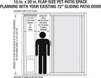 Ideal Pet Products Aluminum Pet Patio Door, Adjustable Height 77-5/8" to 80-3/8" - Image 2