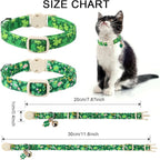 Cat Collar, Spring Green Trefoil Cat Collar - Image 6