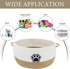 Dog Toy Basket, Large Dog Toy Storage Woven Rope Basket, Dog Toy Bin - Image 3