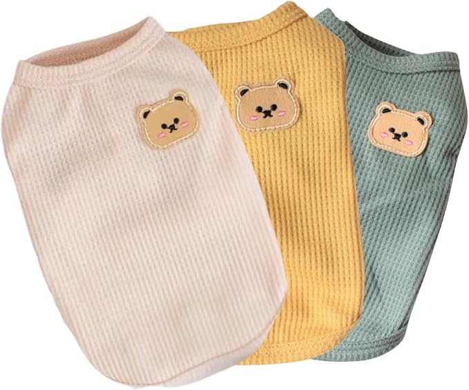 Cotton Dog Shirt Summer Lightweight Pet T-Shirts Soft Breathable Stretchy Cats by BIECWIAY